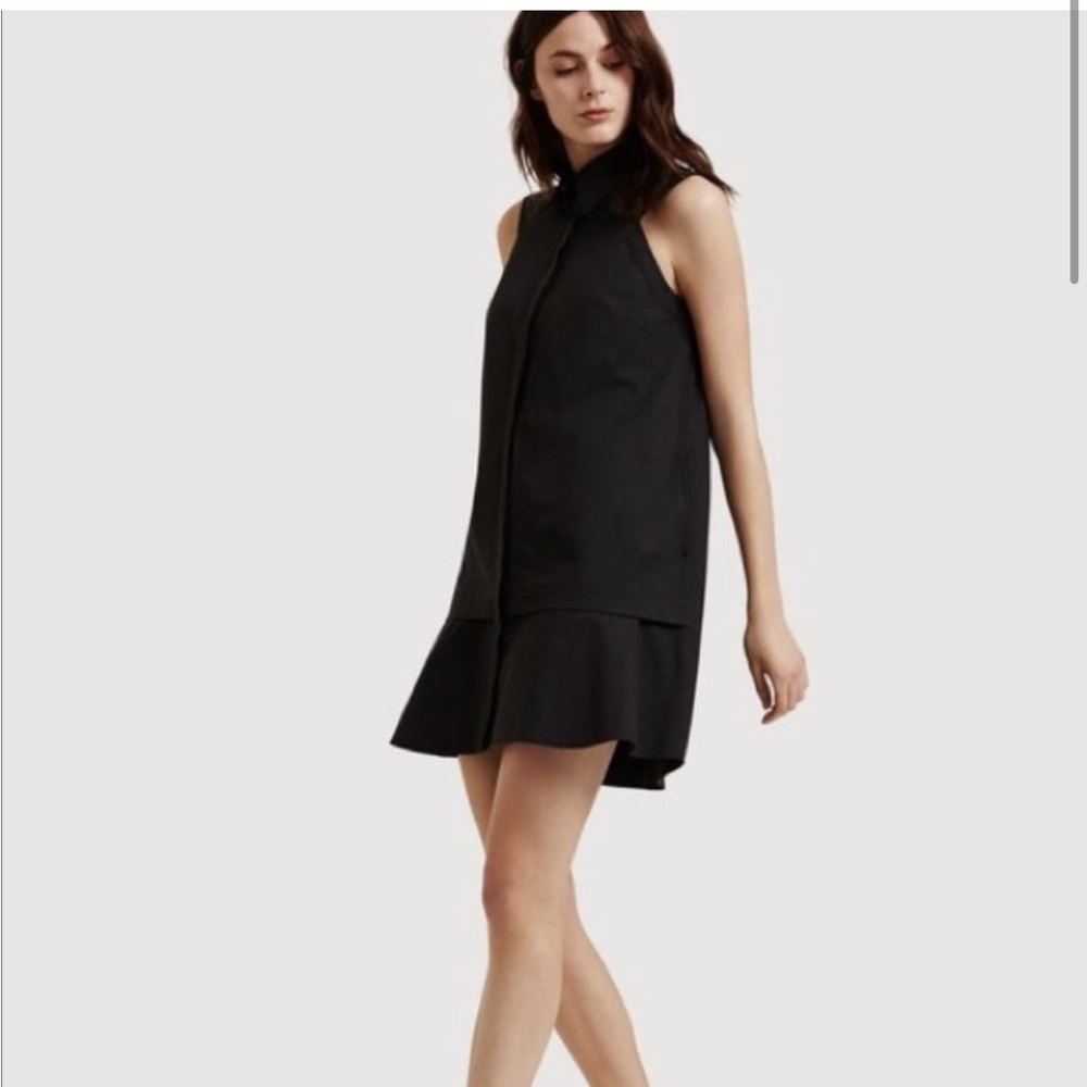 KIT & ACE All Buttoned Up Black Shirt Dress